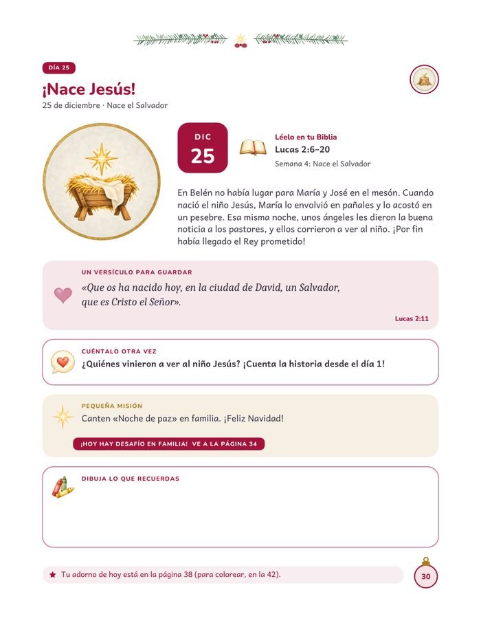 Día 25: ¡Nace Jesús!